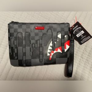 SPRAYGROUND XTC GREY SHARKS IN PARIS CROSSOVER CLUTCH PURSE (SOLD OUT in Store!)